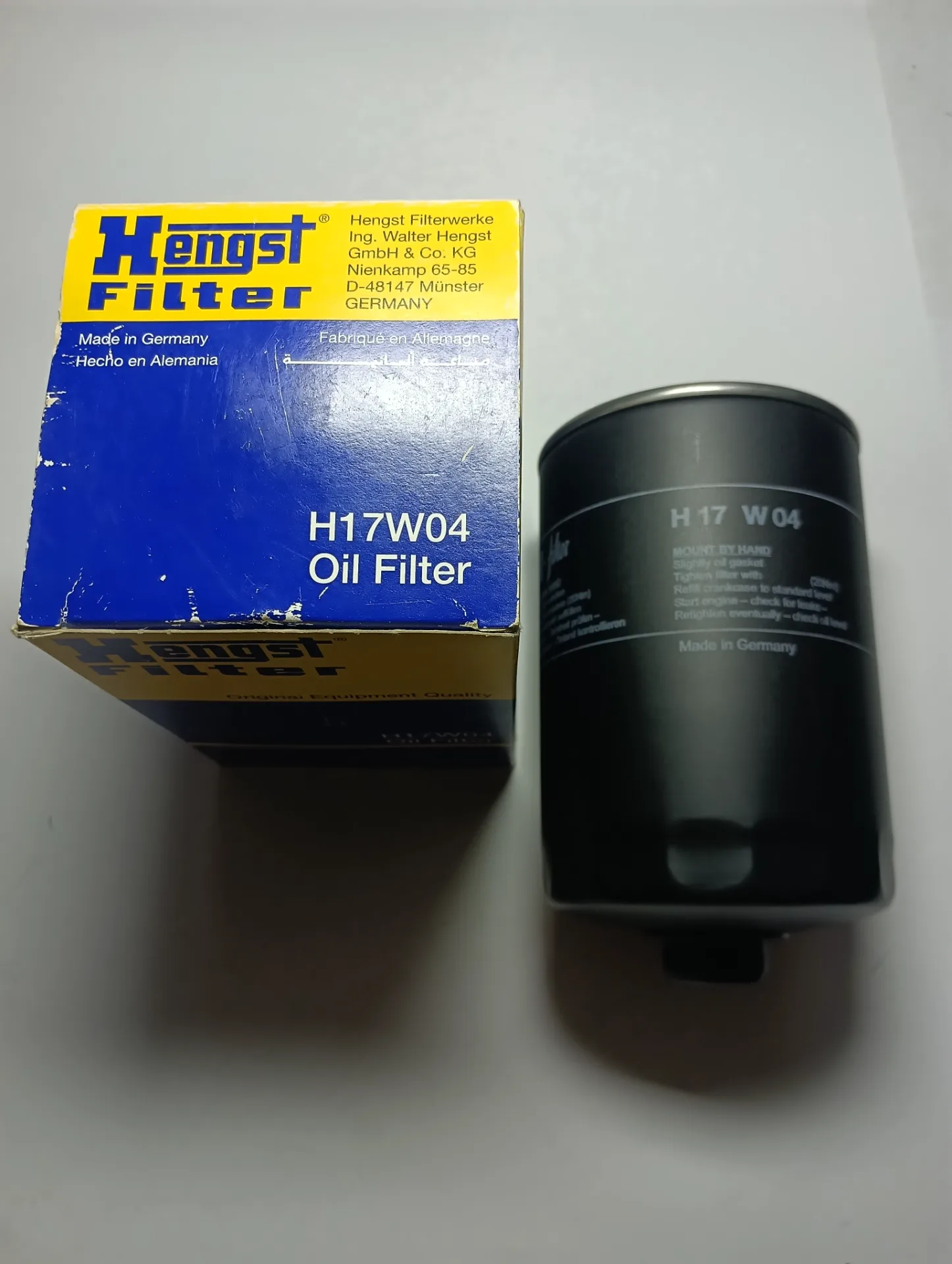 Фильтр масляный Hengst Filter · Арт. H17W04 2